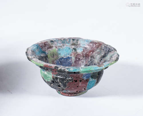 ANCIENT ROMAN GLASS MOSAIC BOWL