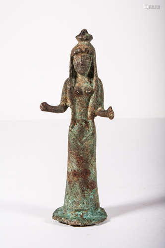 ANCIENT ROMAN BRONZE FEMALE IDOL