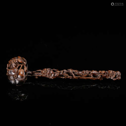 CHINESE CHENXIANG WOOD CARVED RUYI