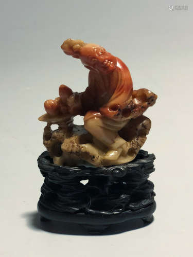 CHINESE SOAPSTONE CARVED SCHOLAR