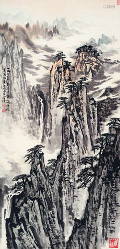 宋文治（1919～1999） 北海晓景 立轴 设色纸本