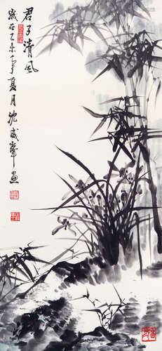 沈威峰（b.1965） 君子清风 立轴 水墨纸本