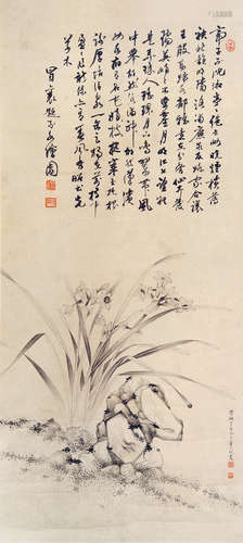 董小宛（1624～1651） 水仙 立轴 设色纸本