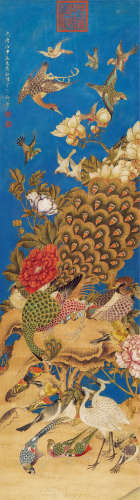 慈禧（1835～1908） 花鸟 立轴 设色纸本