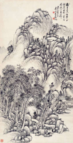 吴待秋（1878～1949） 青崖松声图 立轴 水墨纸本