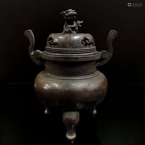 14-16TH CENTURY, A BEAST DESIGN CENSER, MING DYNASTY