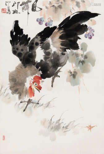 萧朗（1917～2010） 凤舞 托片 纸本