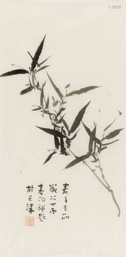 霍春阳（b.1946） 君子之品 镜片 纸本