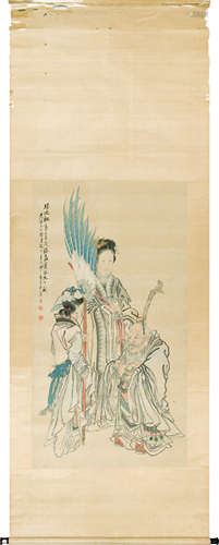 沙馥（1831～1906） 瑶池献寿 立轴 纸本