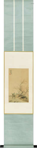 倪墨耕（1855～1919） 牧牛图 立轴 纸本