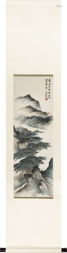 萧愻（1883～1944） 春雨松风 立轴 纸本