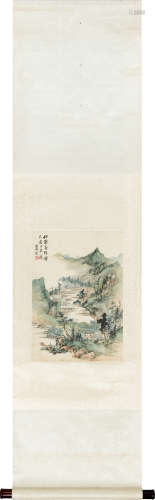 萧愻（1883～1944） 日迟人闲 立轴 纸本
