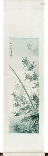 溥佺（1913～1991） 翠雨 立轴 绢本