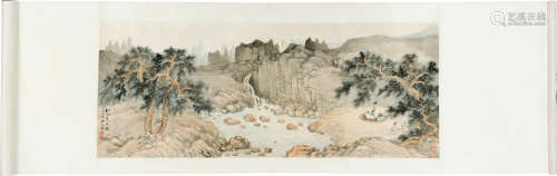 吴琴木（1894～1953） 松荫煮茗 横轴 纸本