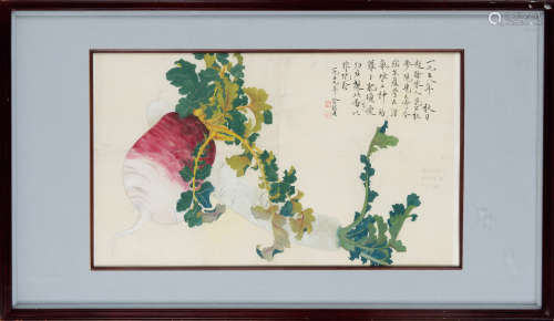 俞致贞（1915～1995） 田园秋趣 镜框 纸本