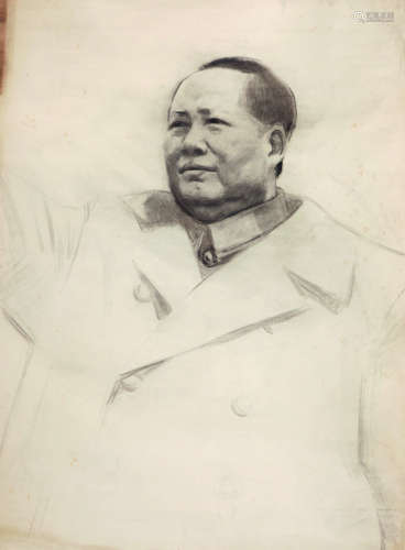 文金扬绘 《毛主席肖像》素描