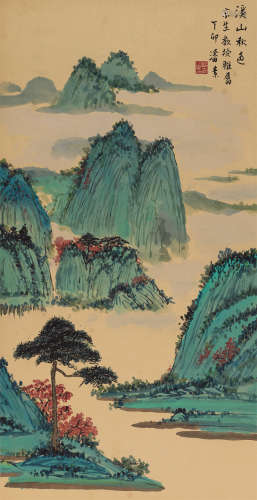 潘素（1915～1992） 1987年作 溪山秋色 立轴 纸本设色
