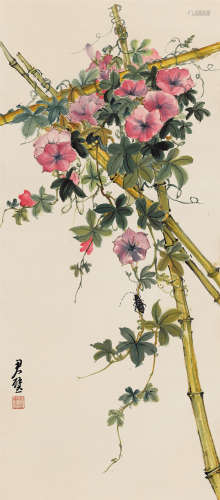 方君璧（1898～1986） 牵牛花 立轴 纸本设色