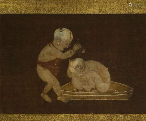 苏汉臣（1094～1172）（传） 婴戏图 立轴 绢本设色