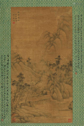 卞文瑜（约1576～1655） 秋亭晚岫 立轴 绢本水墨