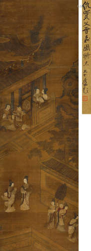 仇英（1498～1552）（款） 晋寿图 立轴 绢本设色