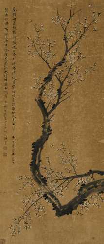 伊念曾（1790～1861） 白梅 立轴 纸本设色