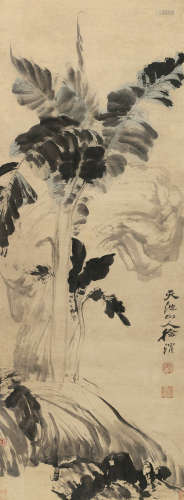 徐渭（1521～1593） 蕉石图 立轴 纸本设色
