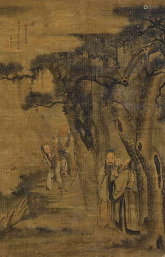 曾鲸（1564～1647） 松寿图 镜心（片）  绢本设色