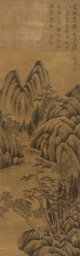 董其昌（1555～1636） 春山幽居 立轴 绫本水墨