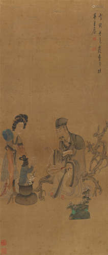 陈洪绶（1599～1652） 高仕图 立轴 绢本设色
