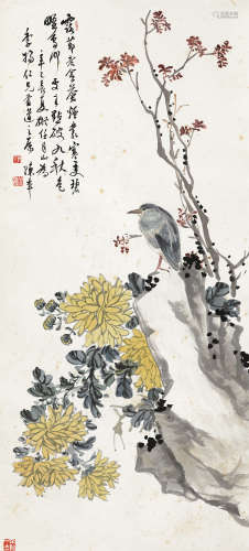 陈半丁（1876～1970） 菊石图 立轴 纸本设色