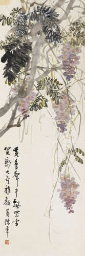 陈半丁（1876～1970） 紫藤 立轴 纸本设色