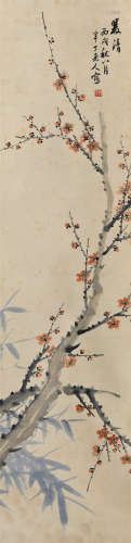 陈半丁（1876～1970） 1946年作 双清图 镜芯 纸本设色
