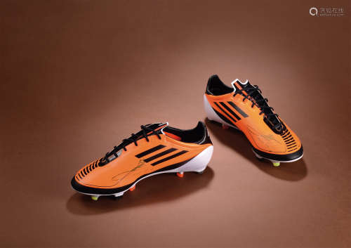梅西亲笔签名 Adidas F50 adizero Prime 球员版足球鞋