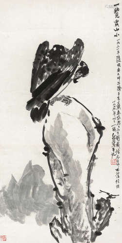 梁邦楚（1913～1996） 1993年作 一览众山小 立轴 纸本水墨