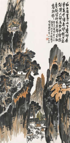 陶博吾（1900～1996） 1983年作 笑论农与佛 镜芯 纸本设色