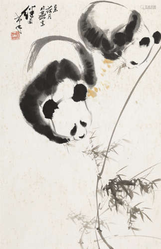 刘继卣（1918～1983） 1979年作 翠竹风吟 镜芯  纸本设色