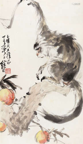 刘继卣（1918～1983） 神猴图 立轴 纸本设色