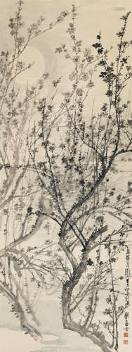 郑午昌（1894～1952） 1943年作 花好月圆 立轴 纸本水墨