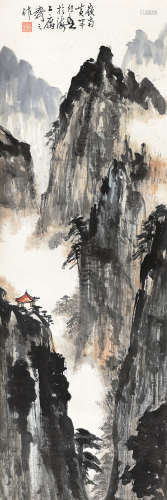 黄幻吾（1906～1985） 深涧幽壑 立轴 纸本设色