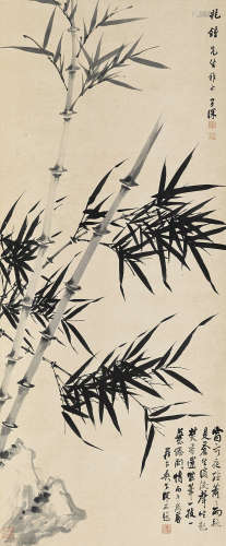 吴子深（1893～1972） 竹石图 立轴 纸本水墨