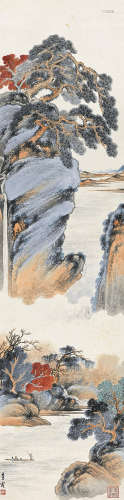吴青霞（1910～2008） 春江放棹 立轴 纸本设色