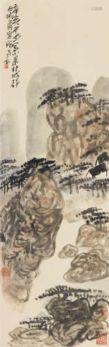 陈子庄（1913～1976） 1971年作 云山图 立轴 纸本设色