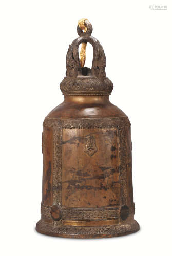 17世纪 藏传铜如意四方佛钟