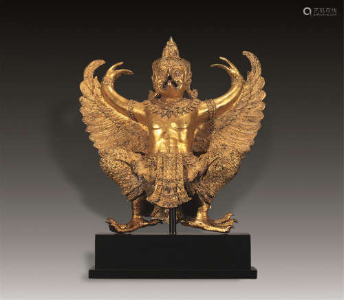 18世纪 铜鎏金大鹏金翅鸟