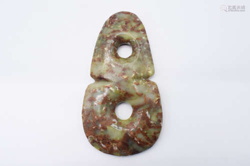 HONGSHAN CULTURE JADE CARVED LINKED ORNAMENT