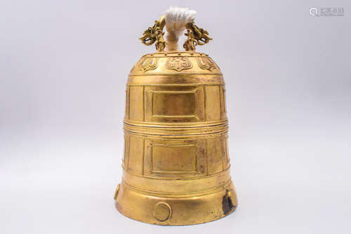 GILT BRONZE CAST BELL