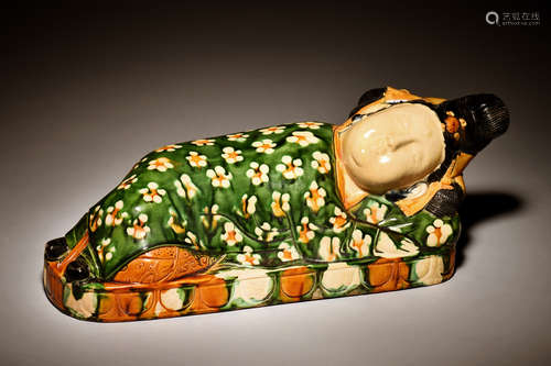 SANCAI GLAZED 'LADY' PILLOW