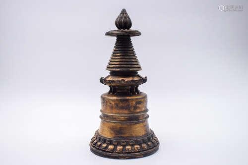 GILT BRONZE PAGODA