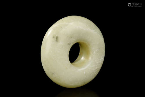 JADE CARVED DISC ORNAMENT, HUAN